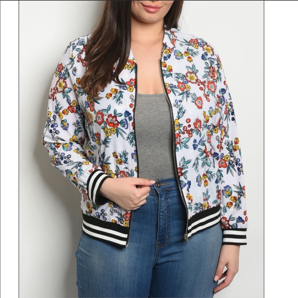 Floral Bomber Jacket